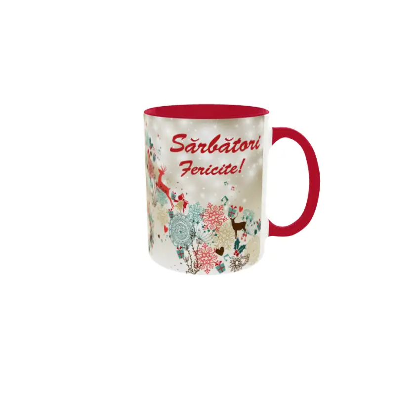 Sarbatori fericite, cana ceramica, 330ml, model cgs1712v